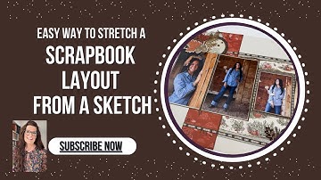 Scrapbook Layout Sketch | Autumn Toile Double Page Process Video