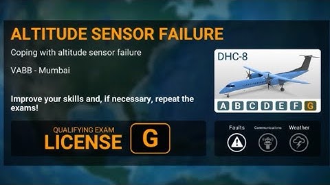 ALTITUDE SENSOR FAILURE - DHC-8 | License G (Airline Commander)