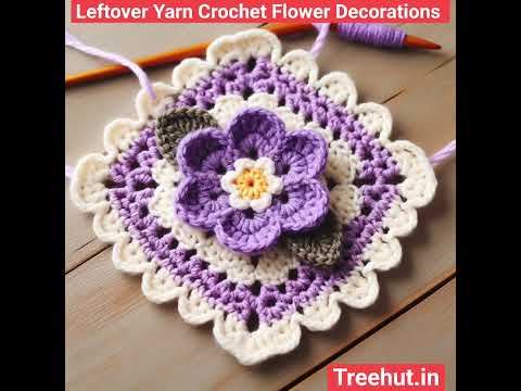 Leftover Yarn Crochet Ideas for Reusable Crochet Flower Decorations #crochet #crochetideas #mauve