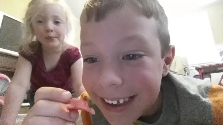 Easten and Amiya playing with action figures and d...