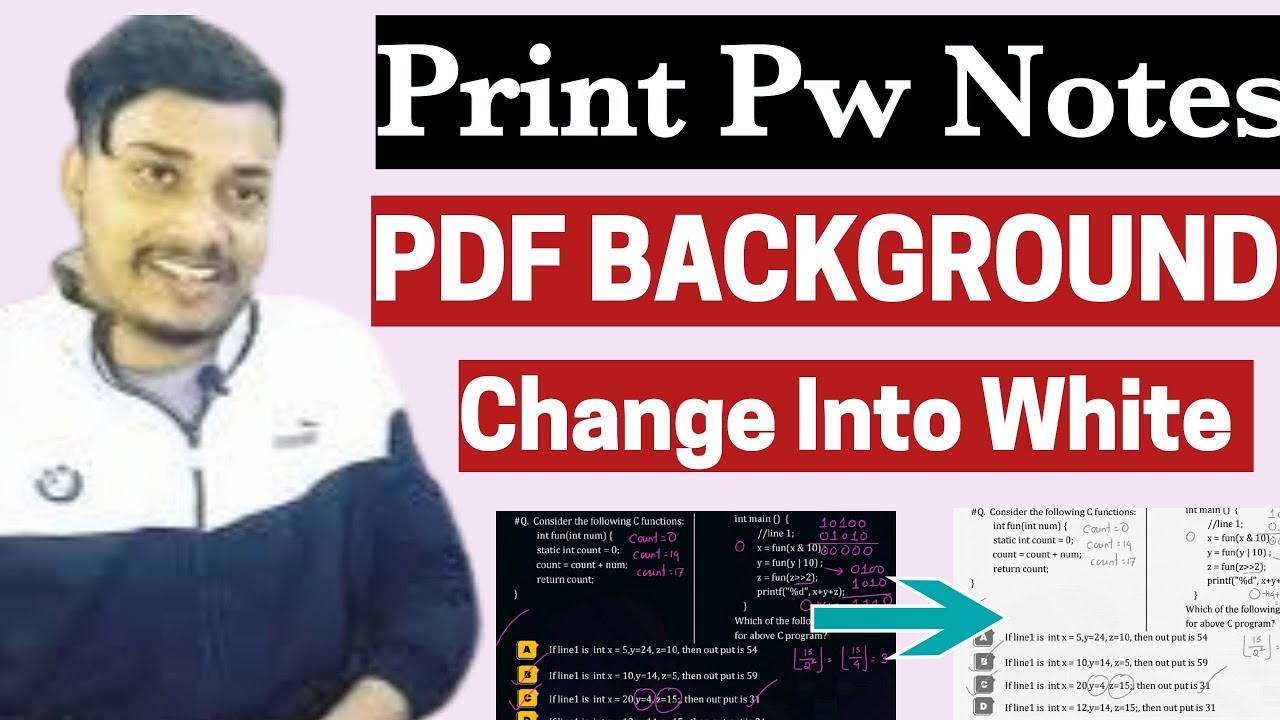 Pdf Background Black To White || Pdf Background Color Change - YouTube