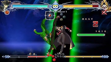Blazblue Central Fiction: Hazama Throw and Overdrive Combo Compilation