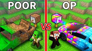 Minecraft Maizen: Mikey POOR vs JJ OP Station