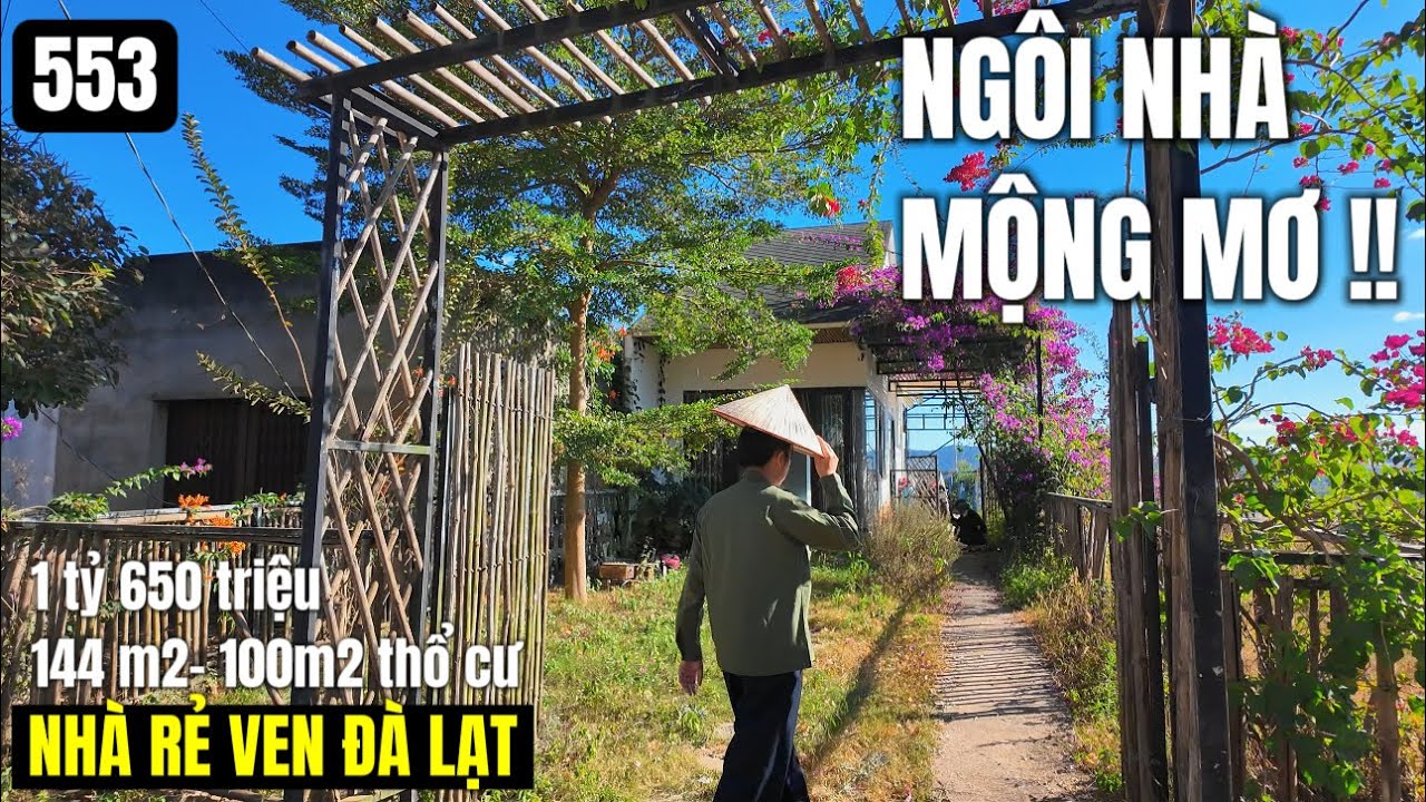 Ngôi nhà mộng mơ nằm trong khu dân cư yên bình ven Đà Lạt 144 m2 100 m2 thổ cư 1 tỷ 650 triệu 