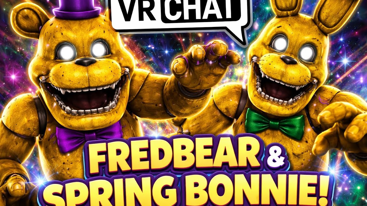 vr FNAF roleplay day in a life of fredbear and spring Bonnie(funny moments)