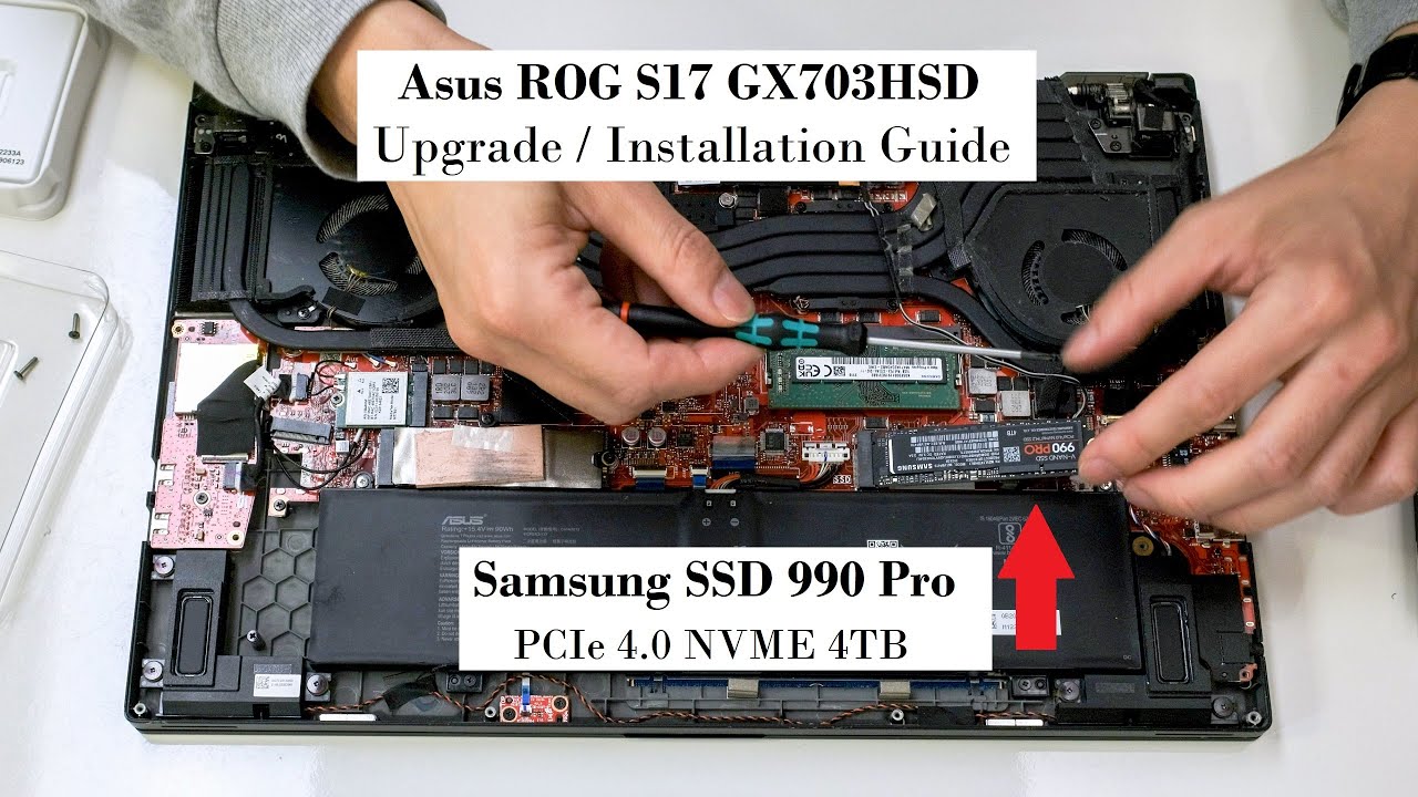 Installation complète du SSD 990 Pro Samsung 4To sur ASUS Zephyrus 