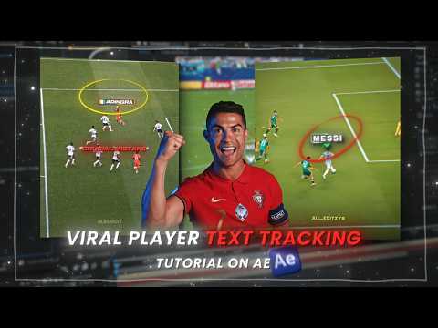 Trending Player Text Tracking Tutorial On After effects✨