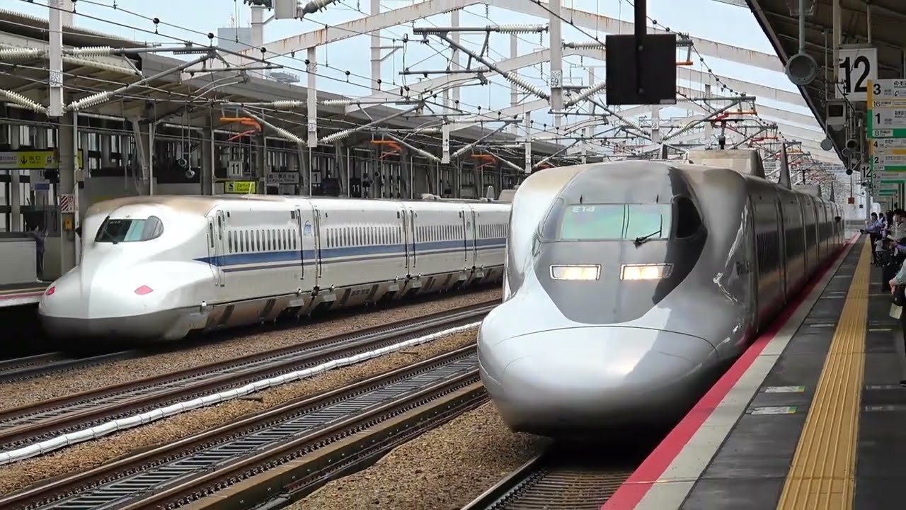 山陽新幹線 姫路駅 列車発着＆高速通過シーン集②