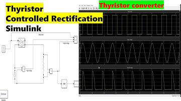 Thyristor controlled rectification Simulink | Single phase thyristor converter with Simulink MATLAB