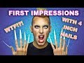 FULL FACE OF FIRST IMPRESSIONS *WEARING 4 INCH NAILS*