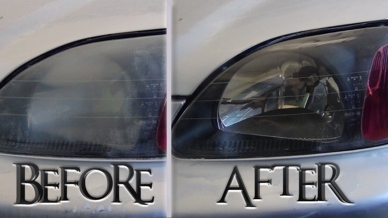 How To Restore/Clean Civic EK Headlights In Home DIY YouTube
