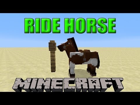 How To Ride A Horse In Minecraft | Minecraft 1.8 Update