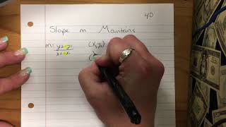Slope from Two points Notes