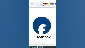 How to draw Facebook logo in mspaint #facebook