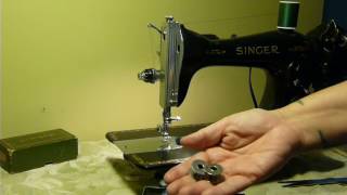 NIFTYTHRIFTYGIRL: SINGER MODEL 15-91 GEAR DRIVEN STRAIGHT STITCH SEWING MACHINE