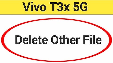 Vivo T3x 5G me other file delete kaise kare, how to delete other file