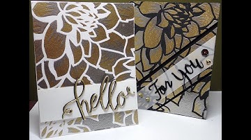 Double heat embossing with a stencil