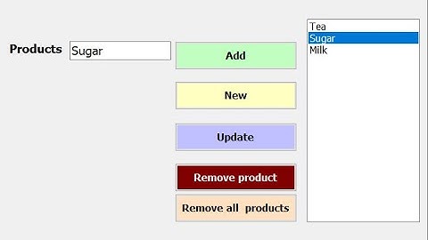 C# tutorial for beginners: Add, update, New,  and remove item in listbox without database