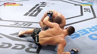 Khamzat Chimaev DOMINATED Nate Diaz Fight Simulation UFC 4
