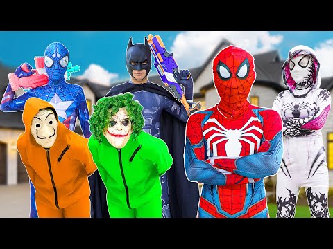 SUPERHERO's Story || Team Spider-Man and Batman Overpower Team Bad Guy Joker (Live Action)