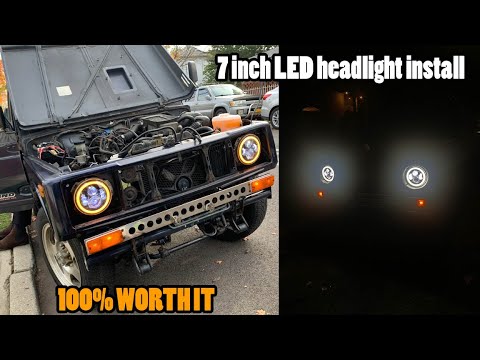 LED HALO Headlight Install On The Suzuki Jimny