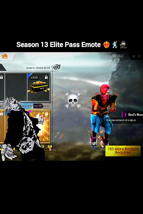 Free Fire Devil's Move Emote 🍷🗿 || Free Fire Old Season 13 Elite Pass ❤️‍🔥🥷🏻#shortsfeed#shorts#oldff