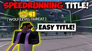 SPEEDRUNING RANK TITLE WITH BEST CHARACTER! 🔥💀 | The Strongest Battlegrounds ROBLOX