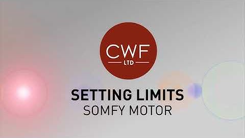 Setting Limits on a Somfy Motor - CWF
