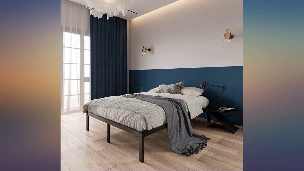 Reinforced Bed Frame Full Size, ZIYOO Metal Platform Bed Frame Full with Storage - review