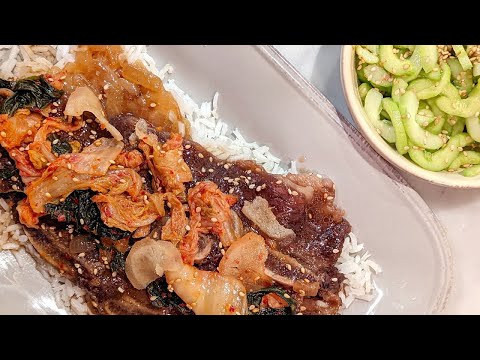 How to Make Korean-Style Braised Short Ribs with Cucumber Salad and Rice