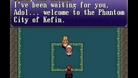 Ys V: Kefin, Lost Kingdom Of Sand (SNES) Boss "Baruq, The Kefinian Archmage Leader of Royalty"