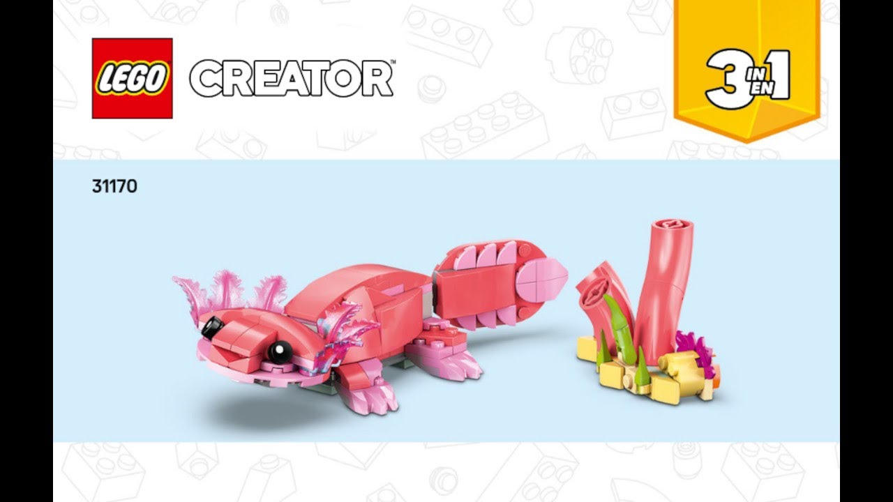 Coral　3/2一緒に配達 LEGO Instructions | Creator 3in1 | 31170 | Pink Flamingo | Axolotl
