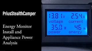 Energy Monitor Install, Power Usage Dometic Cfx, Heater, Led, Prius Stealth Camper, Car Van