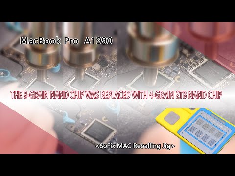 How to change 2TB 8 NAND chips to 4 NAND chips(MacBook Pro A1990)