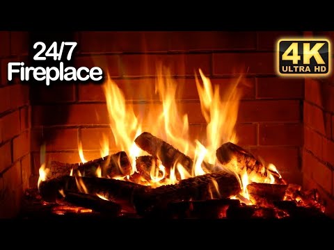 Relaxing Fireplace with Instrumental Christmas Music 24/7 ? Fireplace Christmas Music ? Yule Log