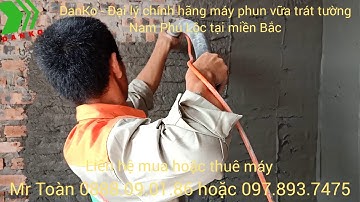 Danko chuyển giao công nghệ máy phun vữa trát tường điện 1 pha cho công trình ecopark Hải Dương