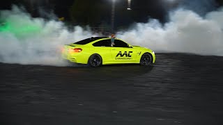 Bmw M4 Destroys Donut Pit *Camaro Crashes*