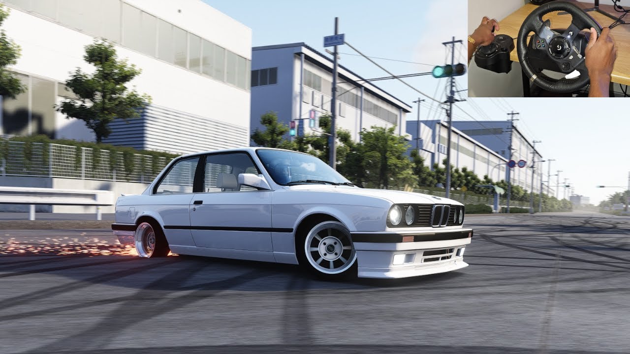 Street Spinning V8 BMW E30 325i - Assetto Corsa (Logitech G920 wheel)