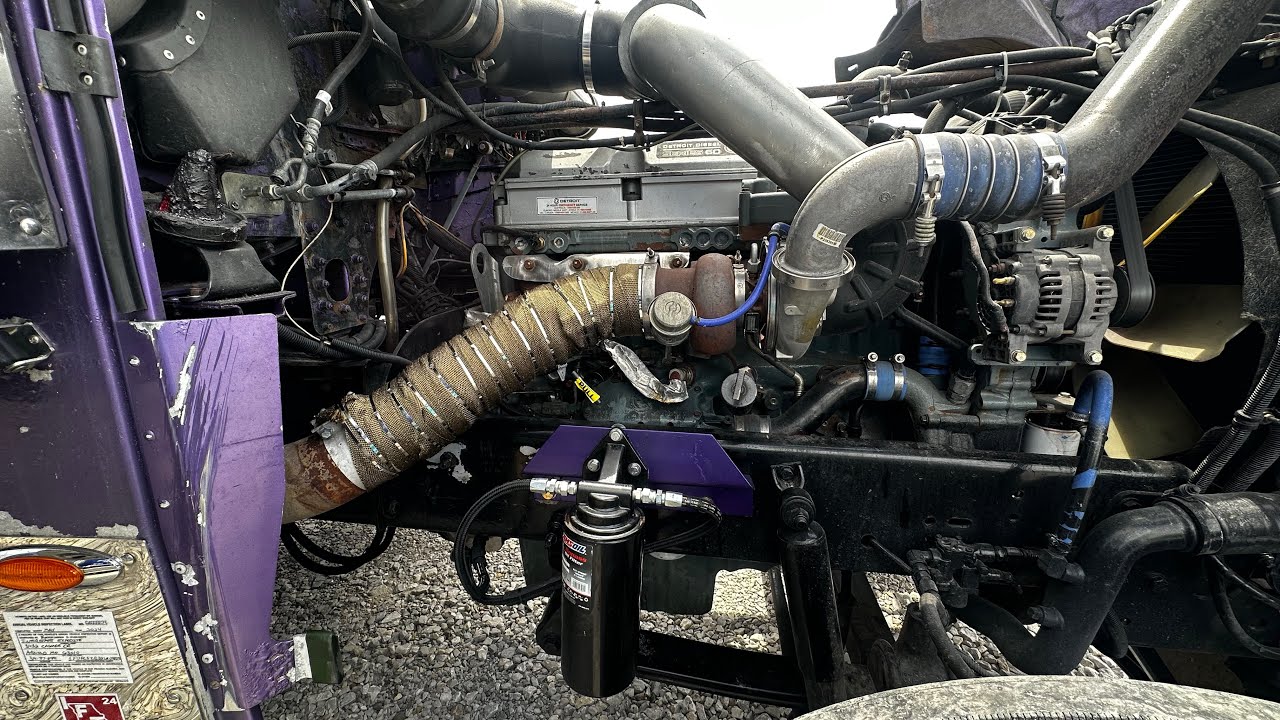 AMS OIL BYPASS FILTER INSTALL ON DETROIT 60 SERIES 12.7 YouTube