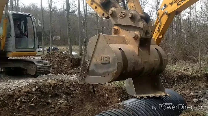 Replacing 2 Culvert pipes with 1 48 inch pioe