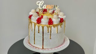 Babamın Doğum Günü Pastası Tüm Püf Noktalarıyla Muzlu Yüksek Pasta - Gold Dripping Cake