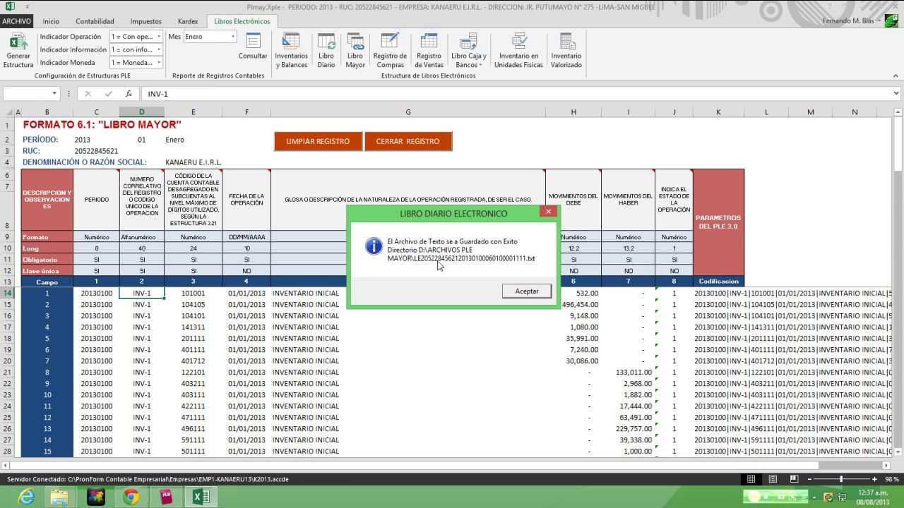 Sistema de Contabilidad + Libros Electrónicos (Mayor) - YouTube