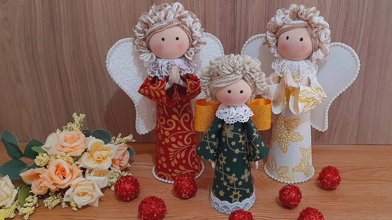 Anjo para decoração de natal muito fácil de fazer
