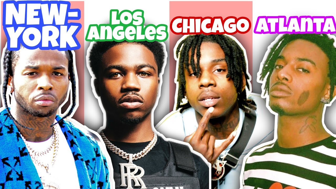 RAPPERS BORN IN CHICAGO VS. NEW-YORK VS. LOS ANGELES VS. ATLANTA - YouTube