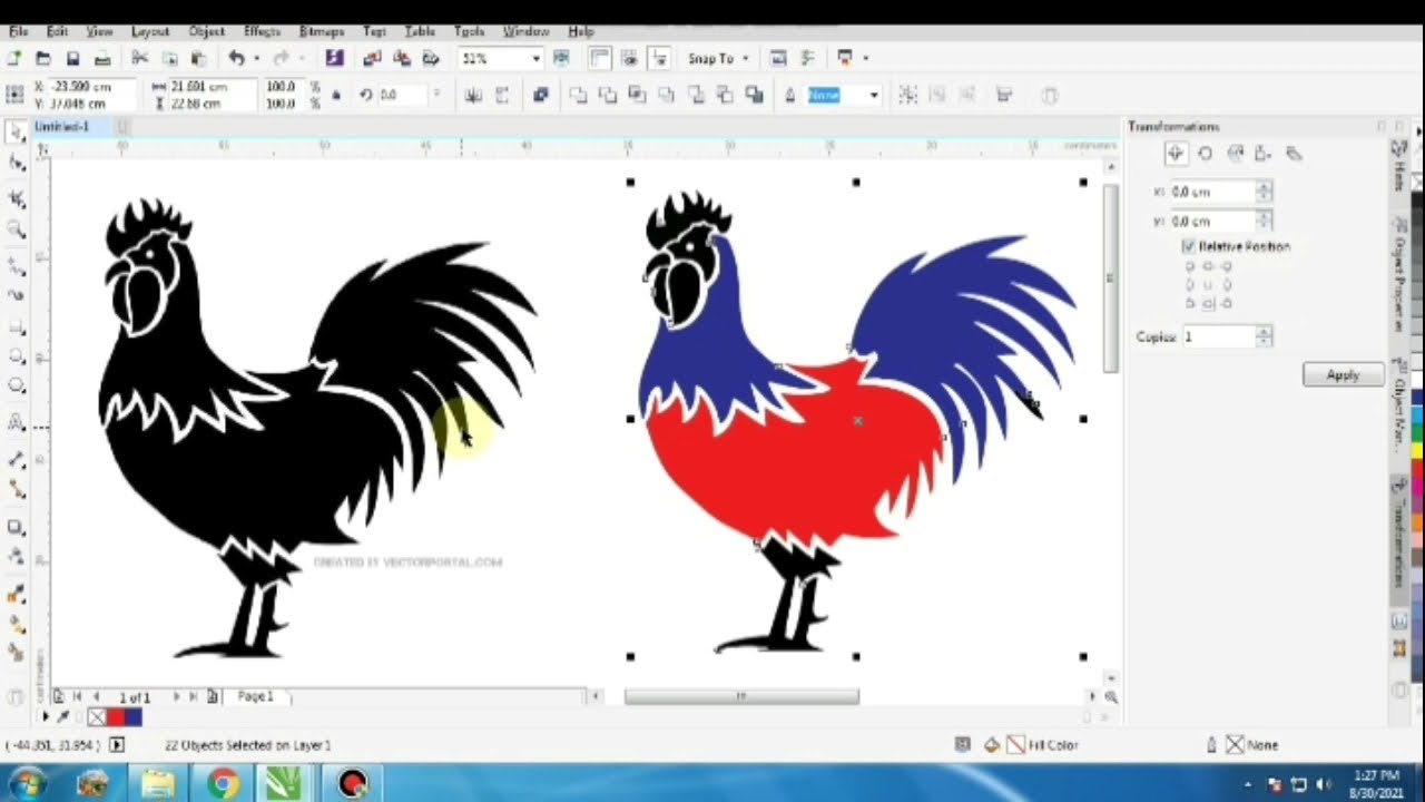 tutorial cara mengubah gambar menjadi file mentah di corel draw x7