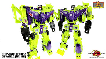 Video Review of the Toyhax/Reprolabels Combiner Wars Constructicons/Devastator set