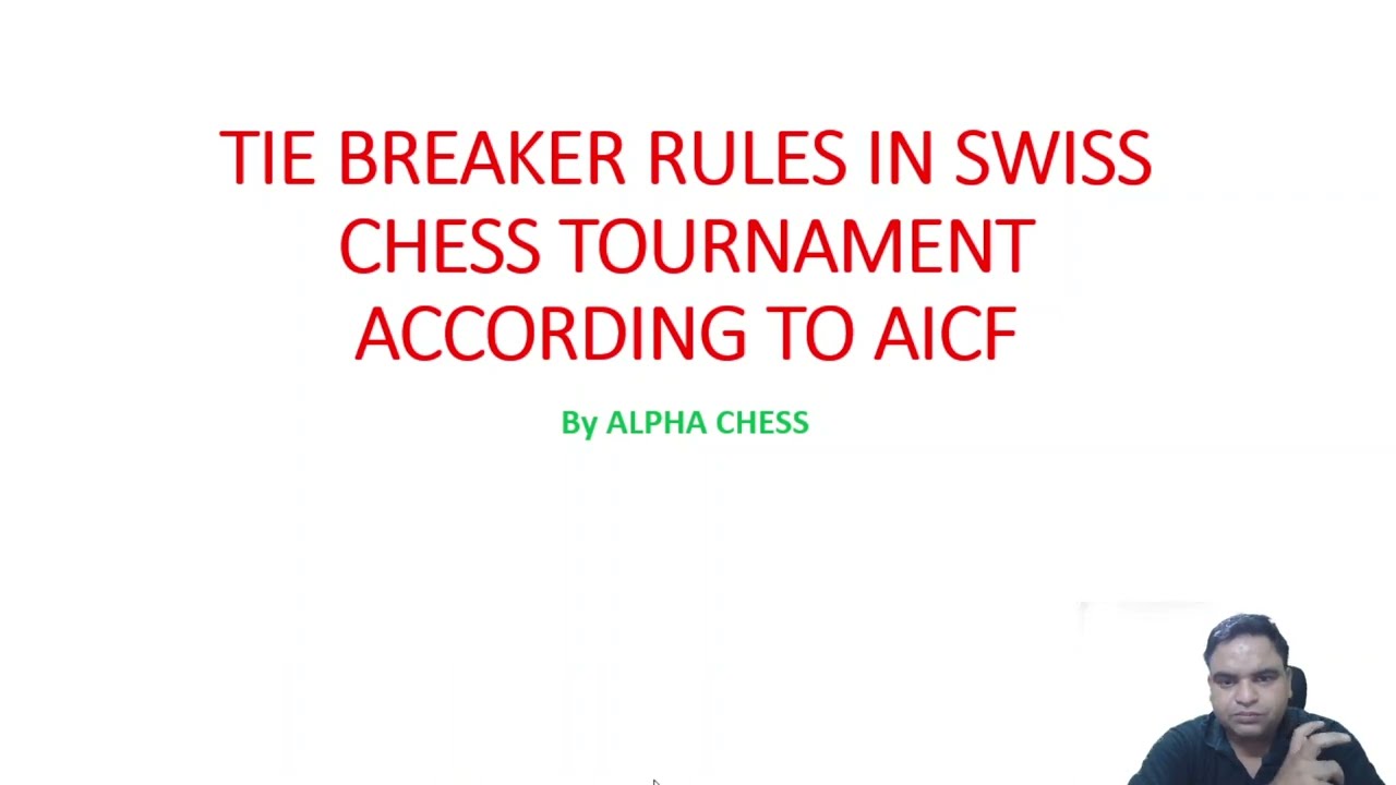 TIE BREAKER RULES IN SWISS CHESS TOURNAMENT ACCORDING TO AICF #chess #aicf # tiebreaker #fide 