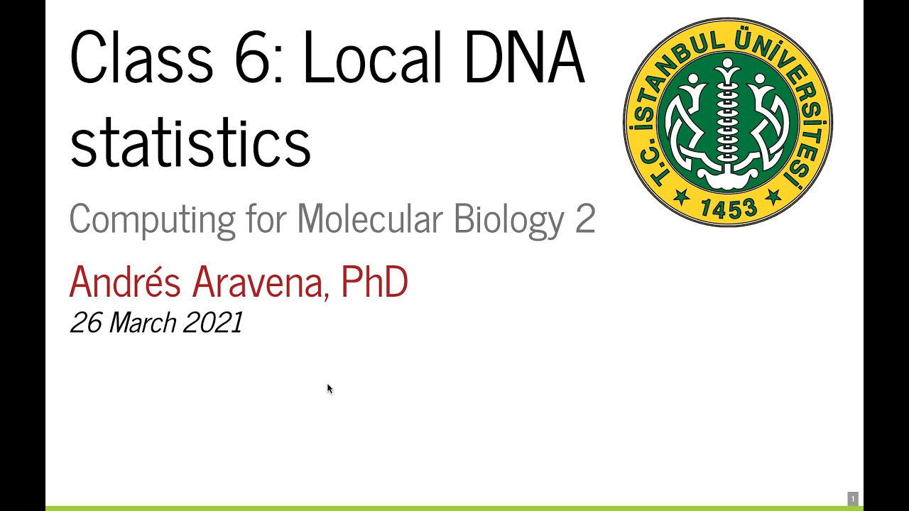 CMB2 Class  6: Local DNA statistics. Sliding windows. March 2021