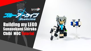 LEGO Blue Archive Sunaookami Shiroko Chibi MOC Tutorial | Somchai Ud