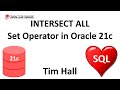 Intersect all set operator in oracle database 21c